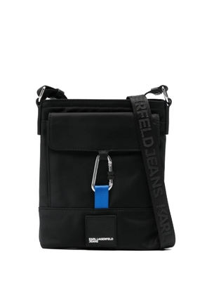 Karl Lagerfeld Jeans webbing strap messenger bag - Black