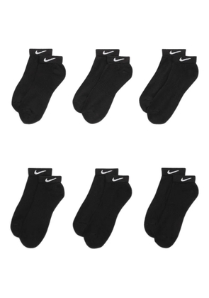Nike Dri-FIT 'Black' six-pack ankle socks