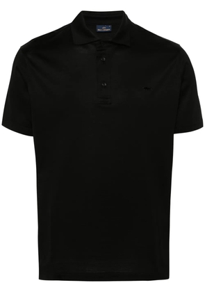 Paul & Shark logo-plaque polo shirt - Black