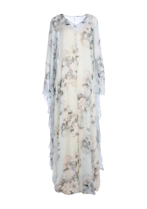 Alberta Ferretti floral-print maxi dress - Neutrals
