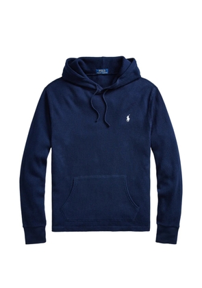 Polo Ralph Lauren logo-embroidered drawstring hoodie - Blue