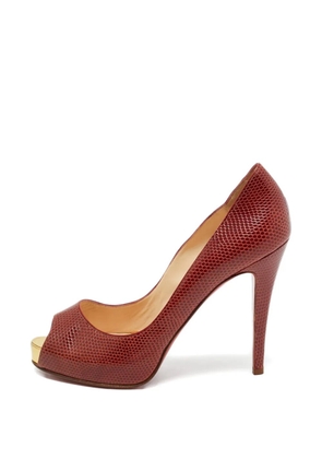 Christian Louboutin Pre-Owned red peep-toe pumps