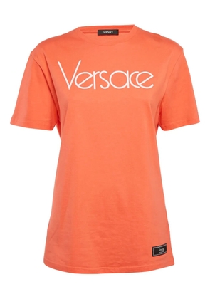 Versace Pre-Owned logo print t-shirt - Orange