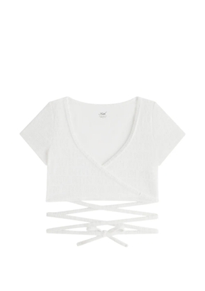 KITH monogram wrap top - White