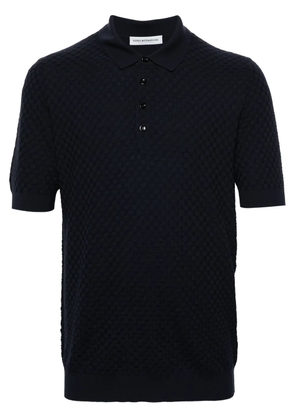 GOES BOTANICAL interlock merino wool polo shirt - Blue