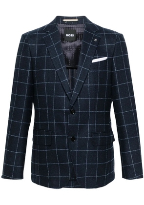 BOSS windowpane blazer - Blue