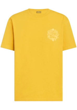 ETRO Pegaso-embroidered cotton T-shirt - Yellow