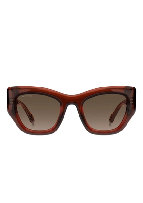 ETRO paisley-embellished cat-eye sunglasses - Red