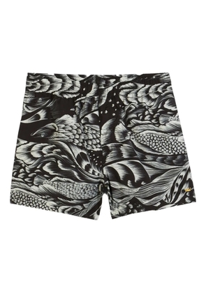Osklen Pirarucu-print swim shorts - Black