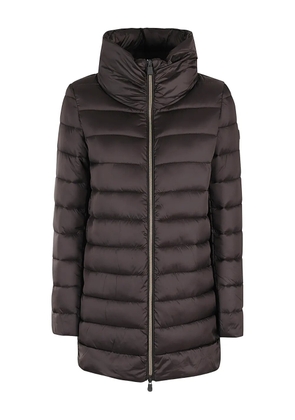 Save The Duck Lydia funnel-neck jacket - Brown