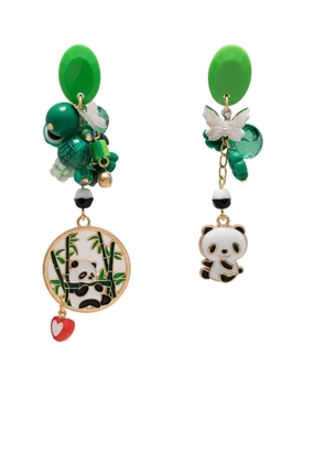 Amir Slama Bijoux panda-charm drop earrings - Green