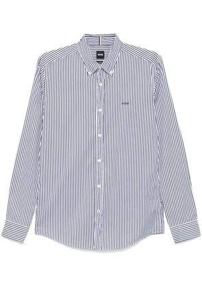 BOSS logo-embroidered shirt - Black