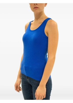 LA ROSE scoop-neck knitted tank top - Blue