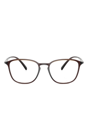 Giorgio Armani metal-frame rectangle glasses - Brown