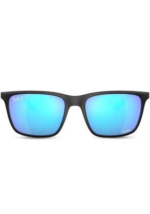 Ray-Ban rectangle-frame mirrored-lens sunglasses - Black