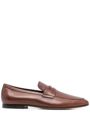 Tod's penny-strap leather loafers - Brown