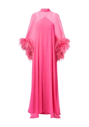 Taller Marmo feather-trim tunic - Pink