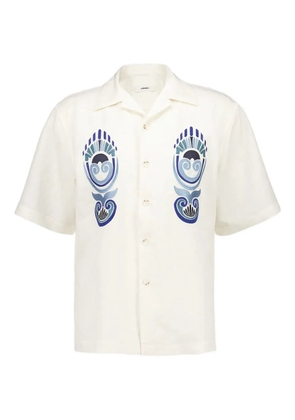 COMMAS camp-collar embroidered shirt - White