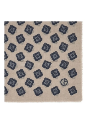 Giorgio Armani floral-pattern scarf - Neutrals