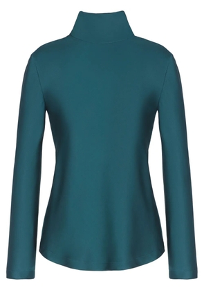 Giorgio Armani mock-neck silk top - Green
