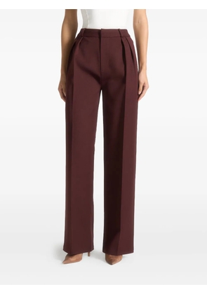 Manière De Voir Julie pleated Eiffel-plaque trousers - Red