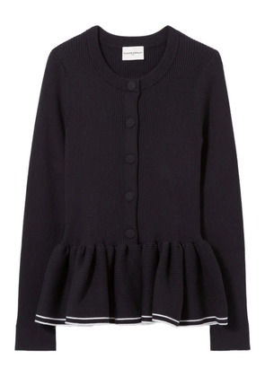Claudie Pierlot ribbed-knit peplum cardigan - Blue