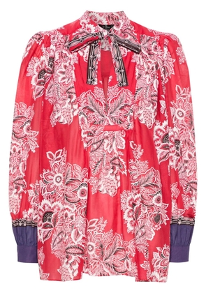 ETRO floral-print blouse - Red