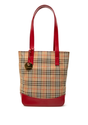 Burberry Pre-Owned 2000-2017 Haymarket Check Canvas tote bag - Brown