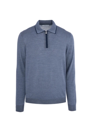 Gran Sasso Tennis zip-fastening polo shirt - Blue