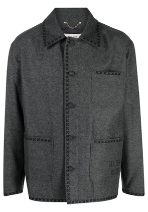 Golden Goose embroidered wool jacket - Grey