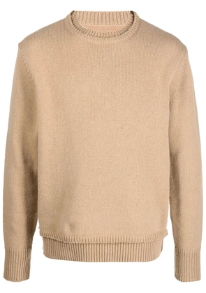 Maison Margiela elbow-patch knitted jumper - Neutrals