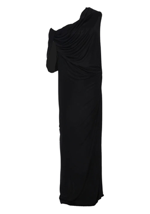 Atlein draped gown dress - Black