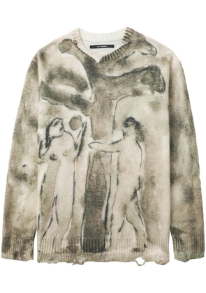 Song For The Mute digital-print sweater - Neutrals