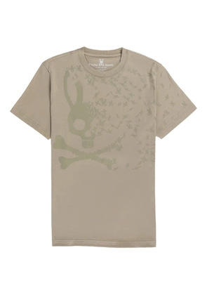 Psycho Bunny skull-print crew-neck T-shirt - Neutrals