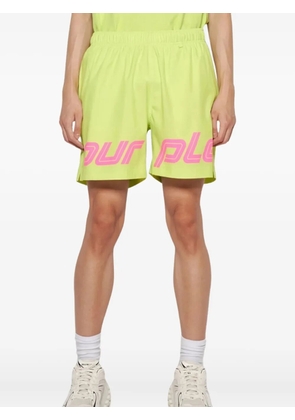 Purple Brand All Round logo-print swim shorts - Green