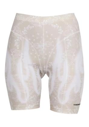 Vision Of Super flame-print shorts - Neutrals