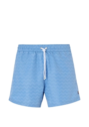 Missoni zigzag-pattern drawstring-fastening swim shorts - Blue
