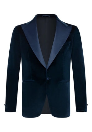 FRANZESE COLLECTION peak-lapels velvet blazer - Blue