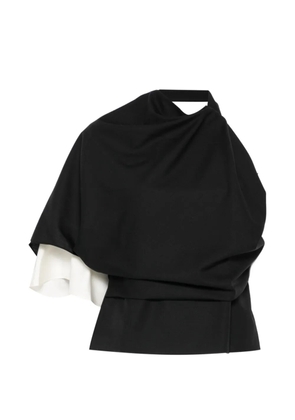 Róhe draped one-shoulder top - Black