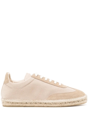 Eleventy lace-up canvas espadrilles - Neutrals