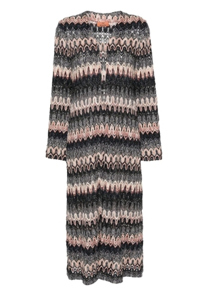 Missoni zigzag metallic long cardigan - Black