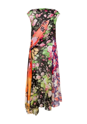 Moschino floral-print asymmetrical dress - Black