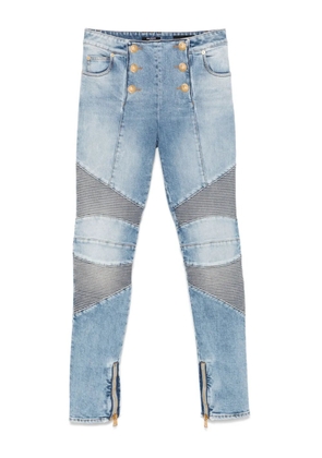 Balmain panelled jeans - Blue