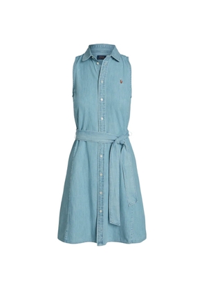 Polo Ralph Lauren collared belted mini dress - Blue