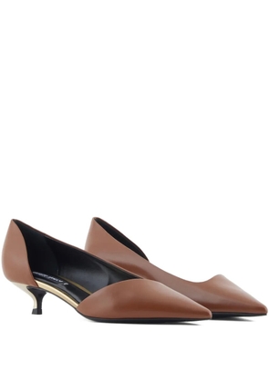 Giorgio Armani 35mm cut-out pumps - Brown