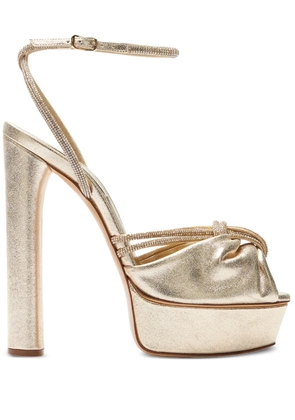 Casadei 140mm Taylor Flora Wonder sandals - Gold