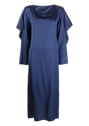 MM6 Maison Margiela long-sleeve satin midi dress - Blue
