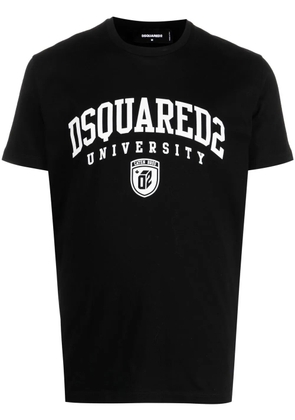 DSQUARED2 University print short-sleeve T-shirt - Black