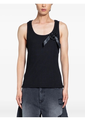 Simone Rocha ribbon daisy vest - Black