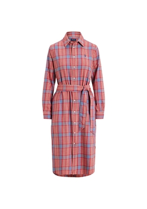 Polo Ralph Lauren belted midi shirt dress - Red